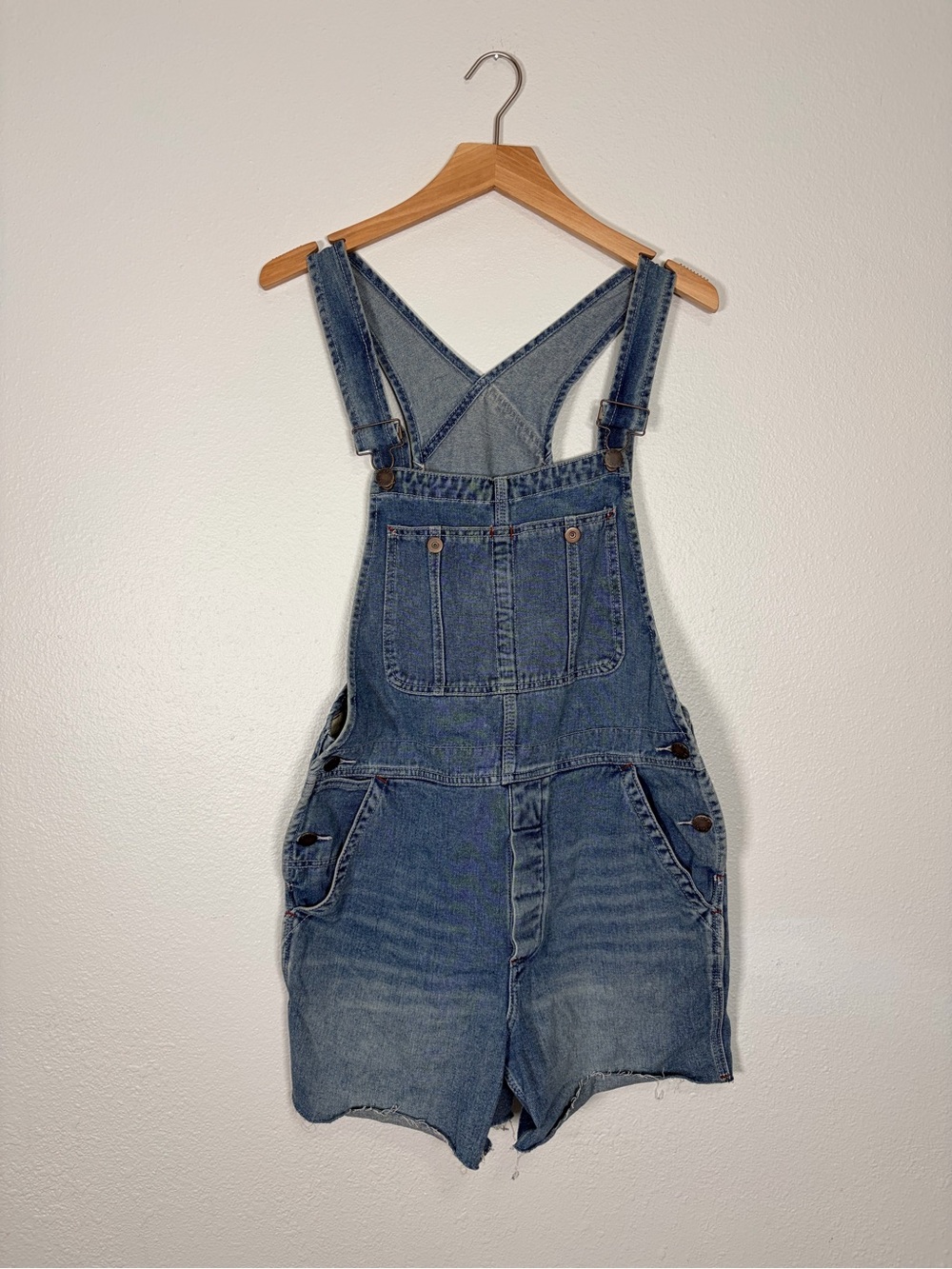 Free People Denim Short Overalls - Blue size 27